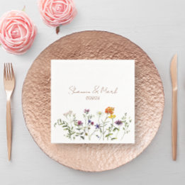 Servilleta De Papel Servilletas de boda para jardín de flores silvestr