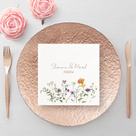 Servilleta De Papel Servilletas de boda para jardín de flores silvestr