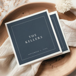Servilleta De Papel Servilletas de boda para parejas de elegante azul