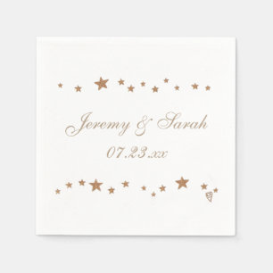 Servilleta De Papel Servilletas de boda personalizadas con estrellas d