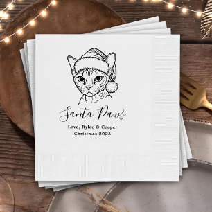 Servilleta De Papel Servilletas de boda personalizadas con gato tirand