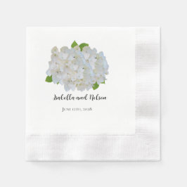 Servilleta De Papel Servilletas de boda personalizadas con Hortensias 