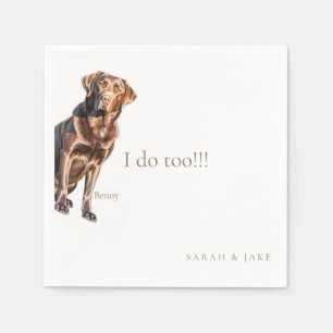 Servilleta De Papel Servilletas de boda personalizadas con Labrador Re