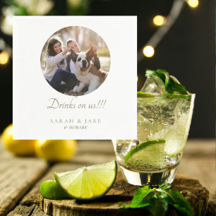 Servilleta De Papel Servilletas de boda personalizadas con mascotas y