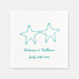 Servilleta De Papel Servilletas de boda personalizadas de estrella de