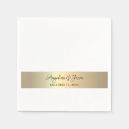 Servilleta De Papel Servilletas de boda personalizadas de oro