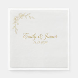 Servilleta De Papel Servilletas de boda personalizadas | Estampado en