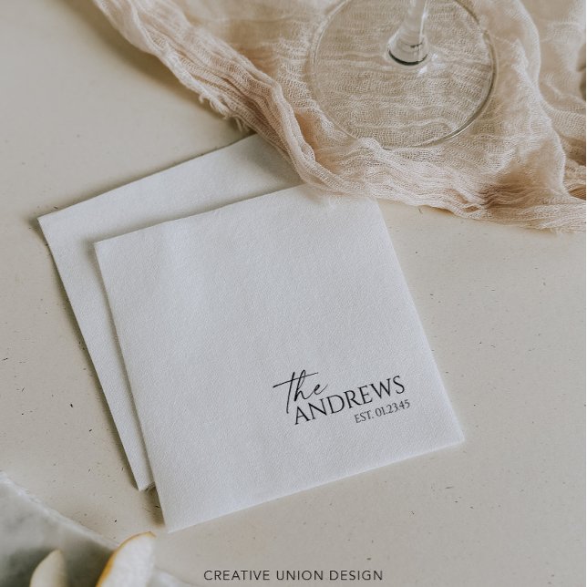 Servilleta De Papel Servilletas de boda personalizadas Modern Whimsy (Subido por el creador)