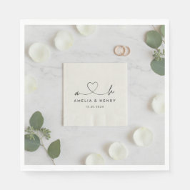 Servilleta De Papel Servilletas de boda personalizadas: Monograma, Ele