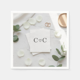 Servilleta De Papel Servilletas de boda personalizadas: Monograma, Ele