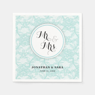 Servilleta De Papel Servilletas de boda personalizadas Mr. & Mrs. de e
