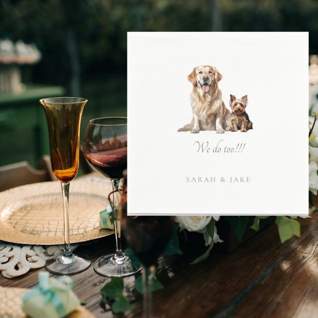Servilleta De Papel Servilletas de boda personalizadas para mascotas I (Subido por el creador)