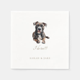 Servilleta De Papel Servilletas de boda personalizadas para Pit Bull