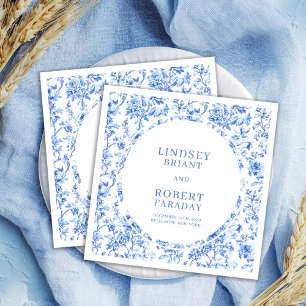 Servilleta De Papel Servilletas de boda personalizadas Timeless Navy R