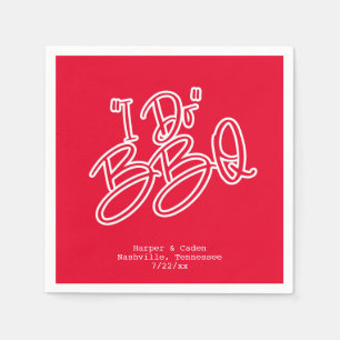 Servilleta De Papel Servilletas de boda Rojo Hago BBQ