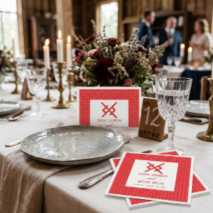 Servilleta De Papel Servilletas de boda rúnicas de amor eterno nórdica