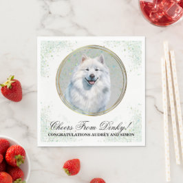 Servilleta De Papel Servilletas de boda Samoyed con foto de perros