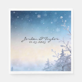 Servilleta De Papel Servilletas de boda Soft Winter Daydream