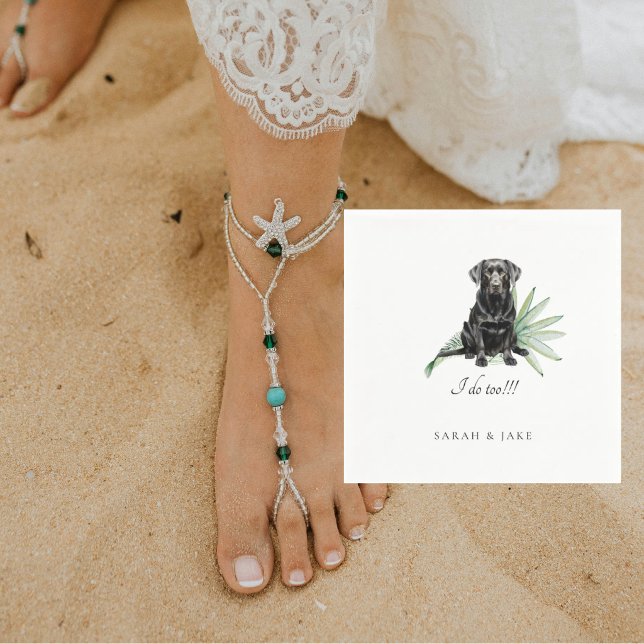 Servilleta De Papel Servilletas de boda tropical personalizadas con ma (Subido por el creador)