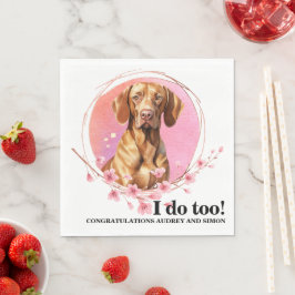 Servilleta De Papel Servilletas de boda Vizsla con foto de perros