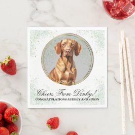 Servilleta De Papel Servilletas de boda Vizsla con foto de perros