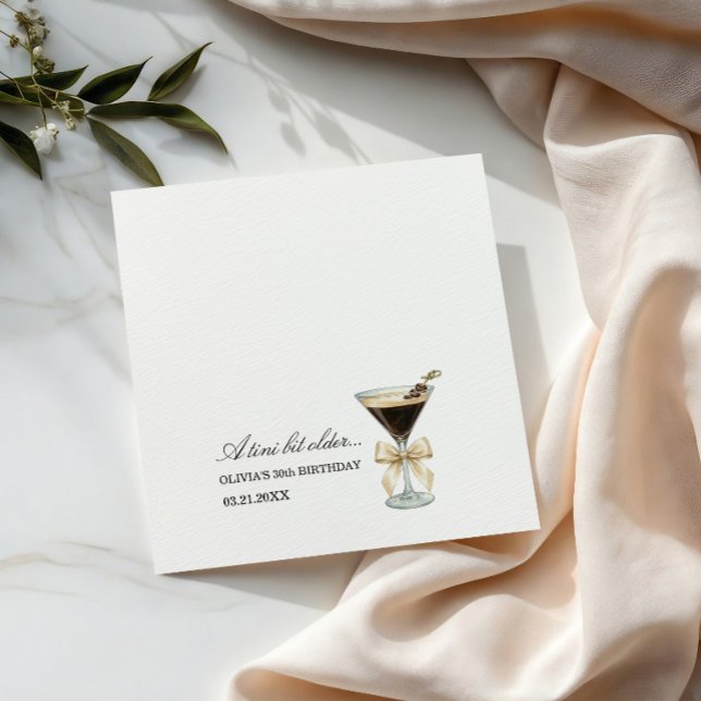 Servilleta De Papel Servilletas de Bow para Martini de Cumpleaños Un P (Subido por el creador)