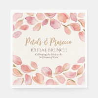 Servilletas de Brunch Nupcial Pétalos Rosados Pros