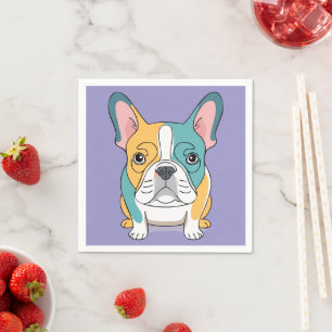 Servilleta De Papel Servilletas de Bulldog Francés Retro