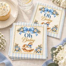 Servilletas de Caballo de Balanza Oh Baby Shower A