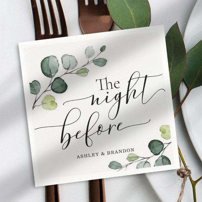 Servilleta De Papel Servilletas de Caligrafía La Noche Antes (Subido por el creador)