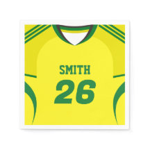 Servilletas de camiseta de fútbol de Brasil con no