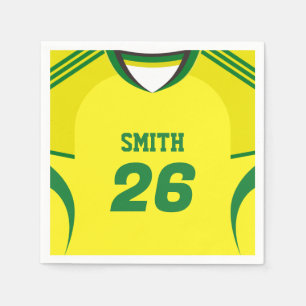 Servilleta De Papel Servilletas de camiseta de fútbol de Brasil con no