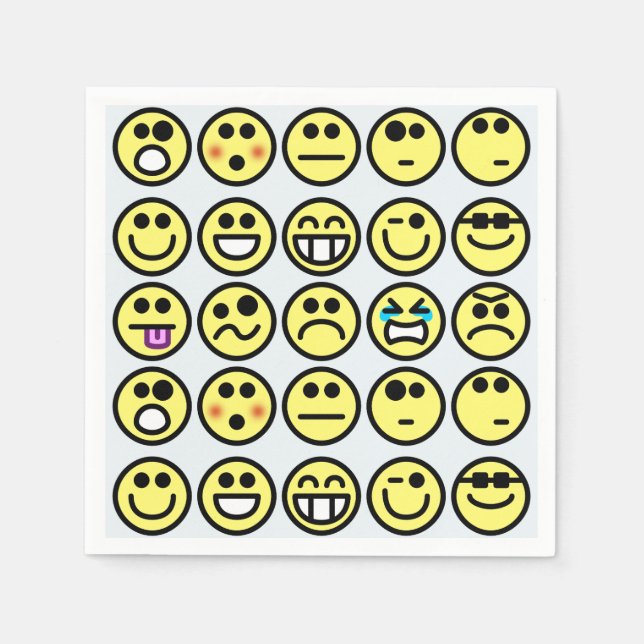 Servilleta De Papel servilletas de cara feliz para emoticonos (Anverso)