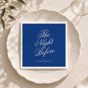 Servilleta De Papel Servilletas de cena de ensayo de caligrafía azul c