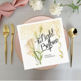 Servilleta De Papel Servilletas de Cena de Ensayo Floral Blanco Dorado