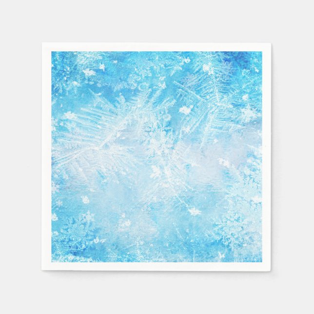 Servilleta De Papel Servilletas de cena para fiesta de copos de nieve  (Anverso)