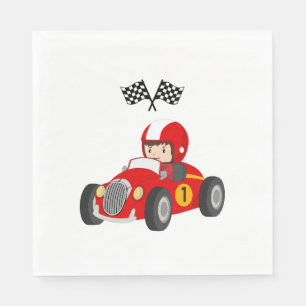 Servilleta De Papel Servilletas de coche de carreras 1er cumpleaños