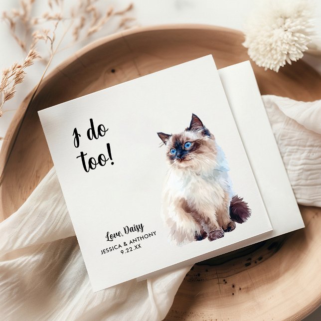 Servilleta De Papel Servilletas de cocktail para boda de gato (Subido por el creador)