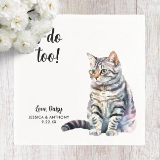 Servilleta De Papel Servilletas de cocktail para boda de gato