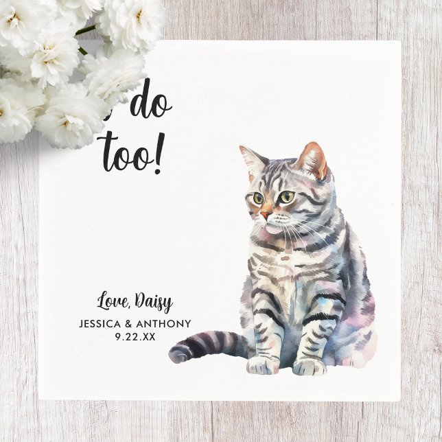 Servilleta De Papel Servilletas de cocktail para boda de gato (Subido por el creador)