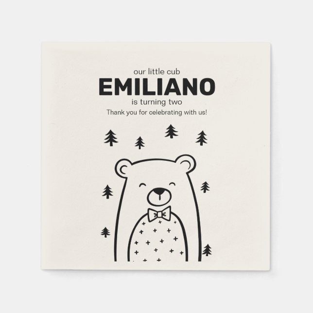 Servilleta De Papel Servilletas de cocktail para cumpleaños de niño, O (Anverso)