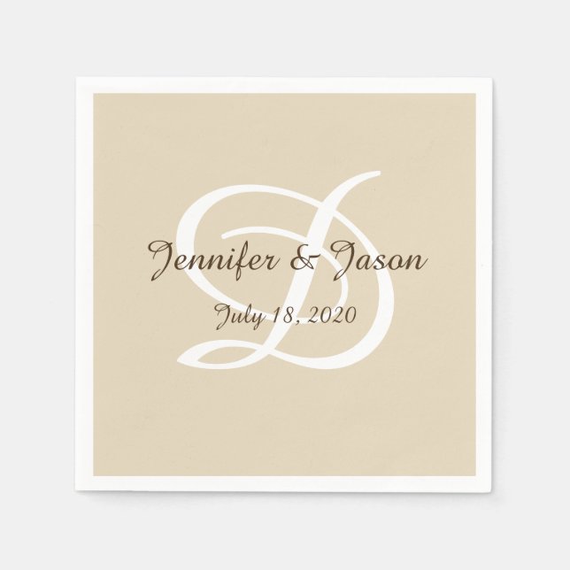 Servilleta De Papel servilletas de cóctel boda/aniversario (Anverso)