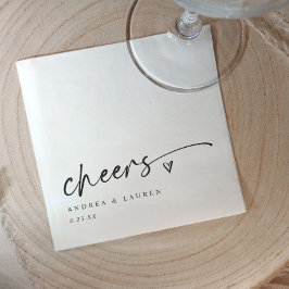 Servilleta De Papel Servilletas de cóctel Cheers con letra manuscrita