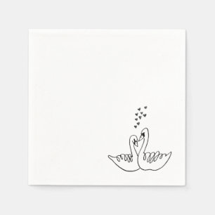 Servilleta De Papel Servilletas de cóctel Cisnes de Boda