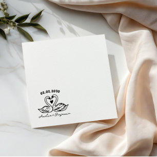 Servilleta De Papel Servilletas de cóctel Cisnes de Pájaros de Amor pa