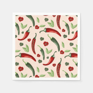 Servilleta De Papel Servilletas de cóctel con estampado de chili Fie