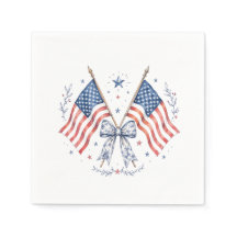 Servilletas de cóctel con lazo de bandera american