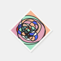 Servilletas de cóctel de arte abstracto moderno