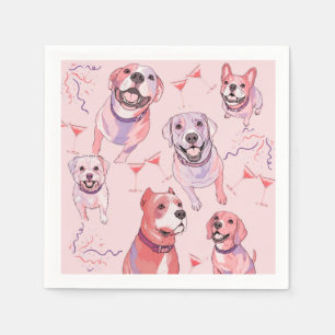 Servilleta De Papel Servilletas de cóctel de arte pop pastel adorable