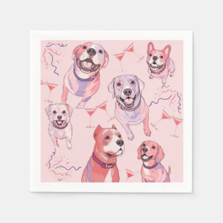 Servilleta De Papel Servilletas de cóctel de arte pop pastel adorable